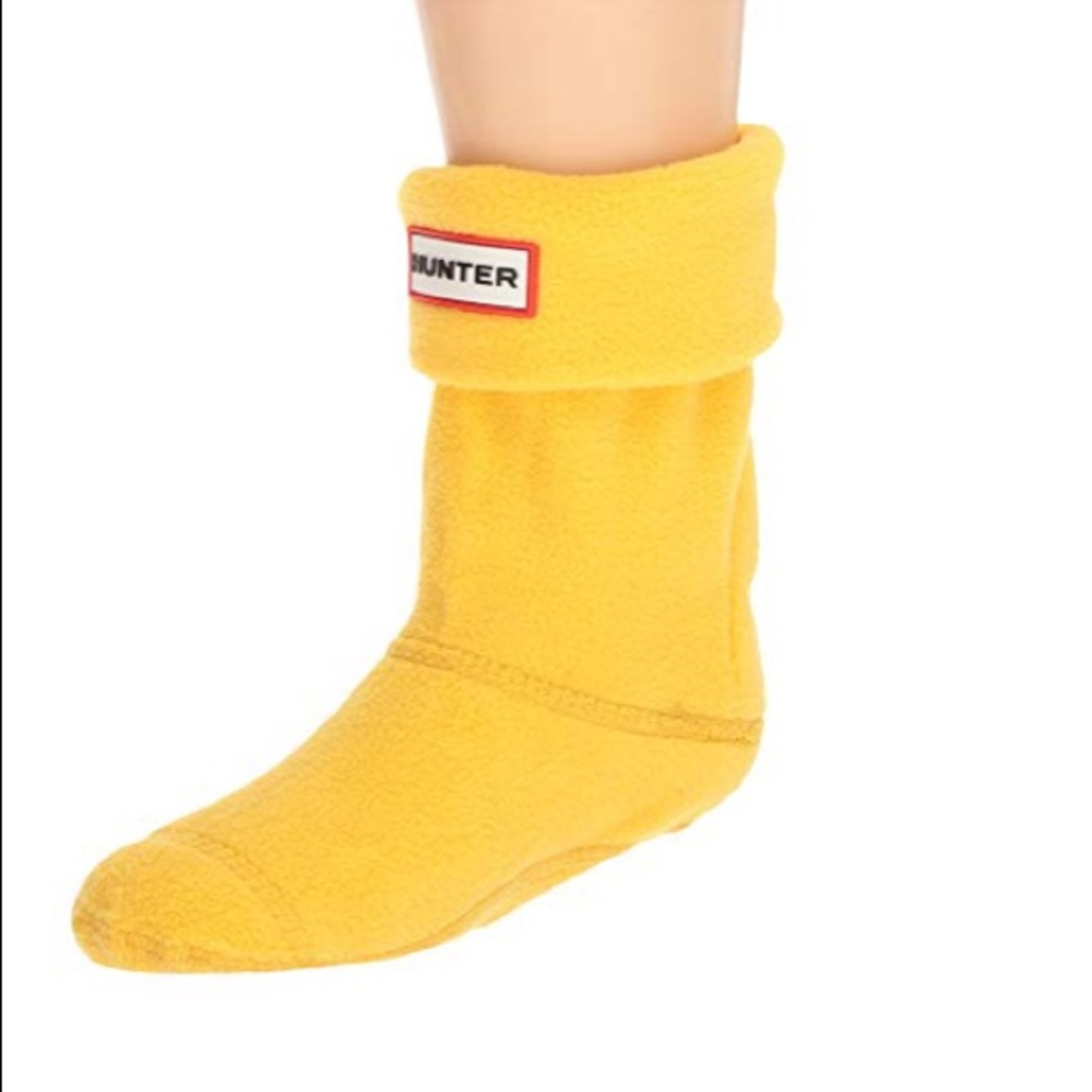 Hunter Fleece Welly Socks Yellow Small